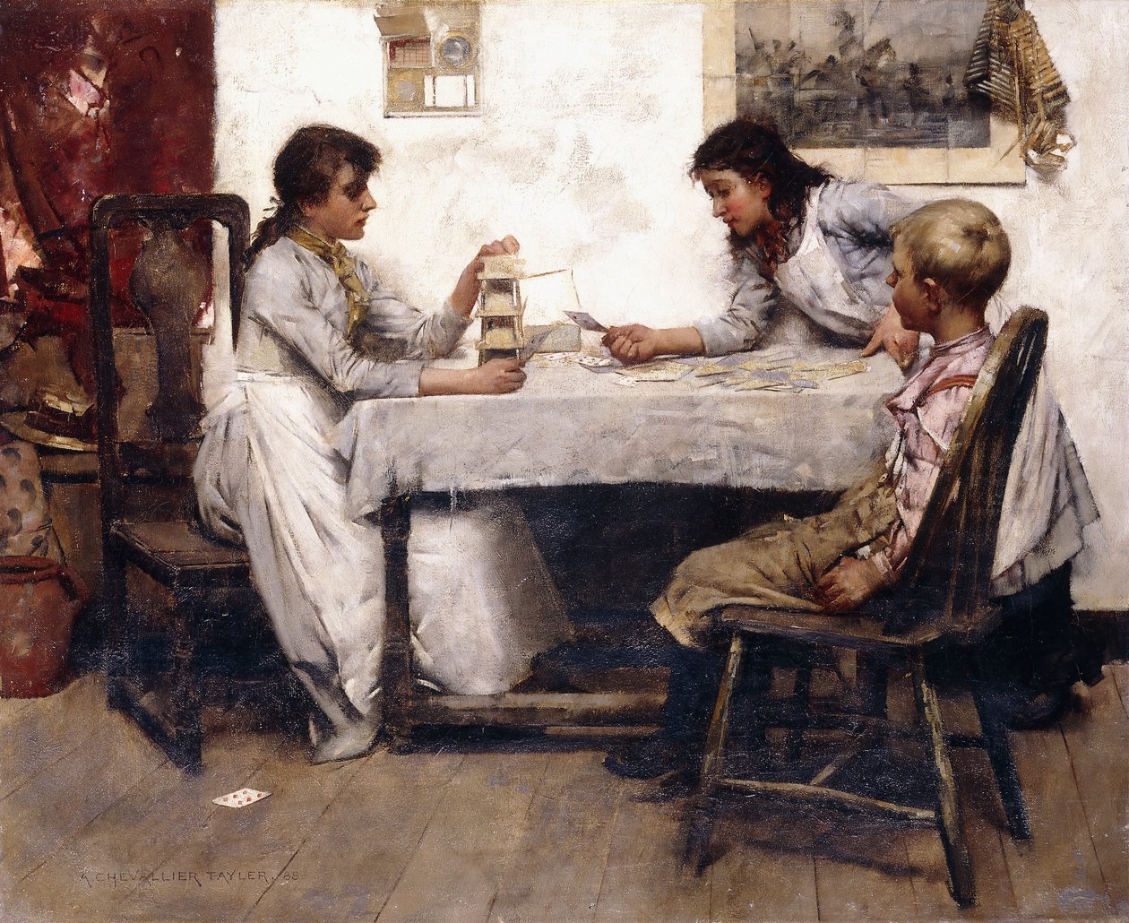 纸牌屋，1888年 作者 阿尔伯特·谢瓦利埃·泰勒