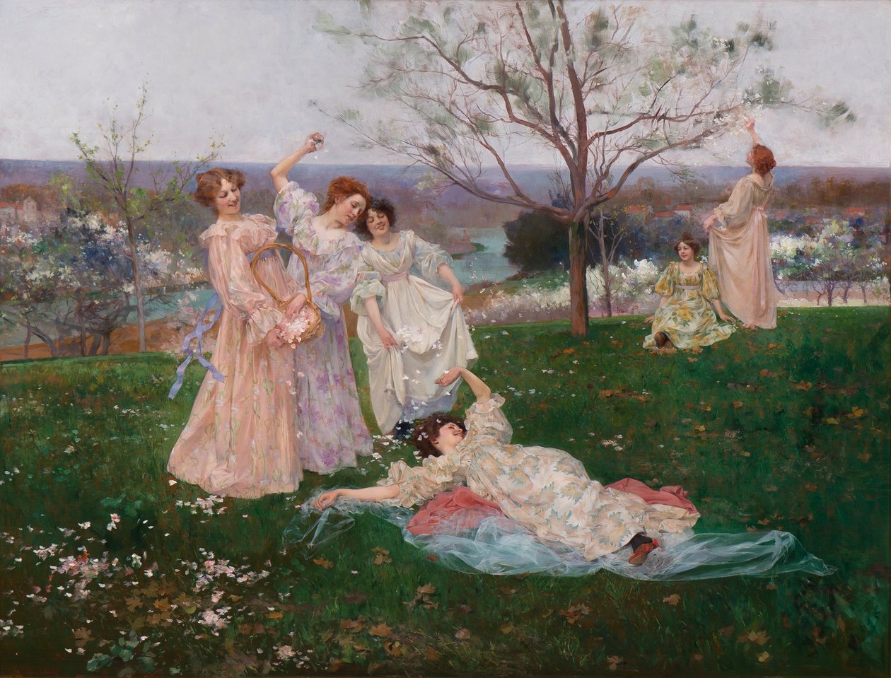 春天的花朵，c.1897 作者 阿尔伯特·埃米尔·阿蒂格