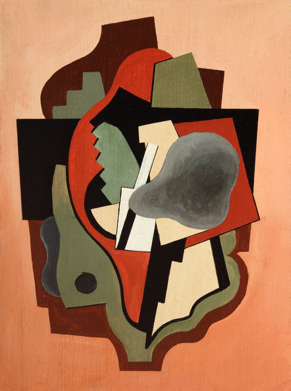 抽象构图 1940（纸板油画） 作者 阿尔伯特·尤金·加拉廷