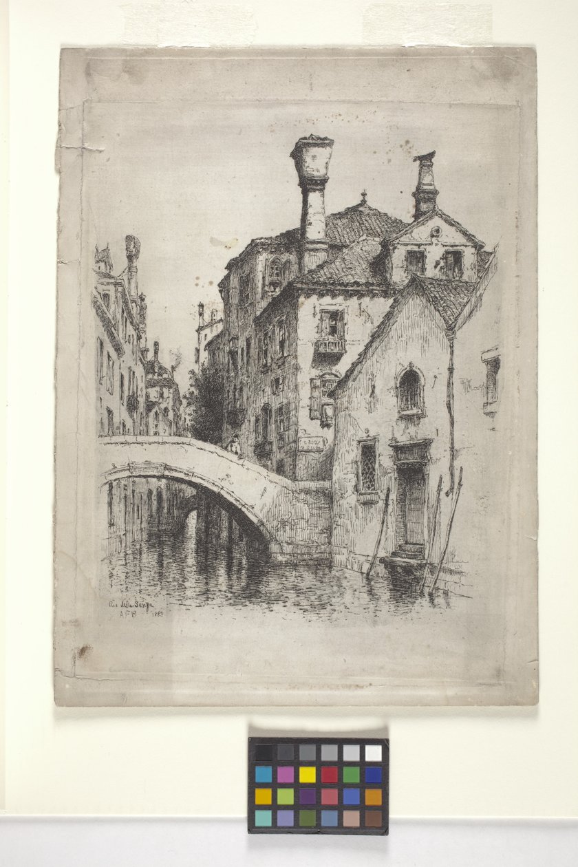 Rio Della Senza，威尼斯（蚀刻版画） 作者 阿尔伯特·菲奇·贝娄