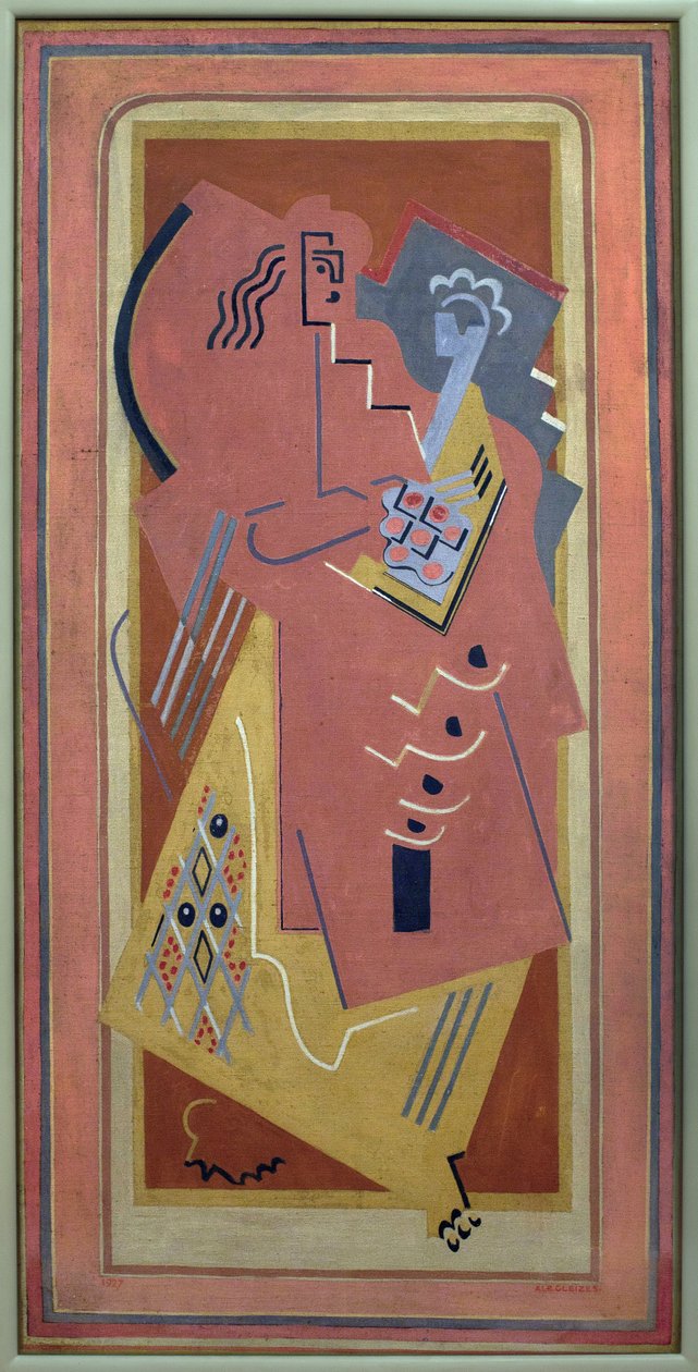 女人和孩子；阿尔伯特-格莱兹（1881-1953 年）的画作，布面油画 作者 阿尔伯特·格莱兹