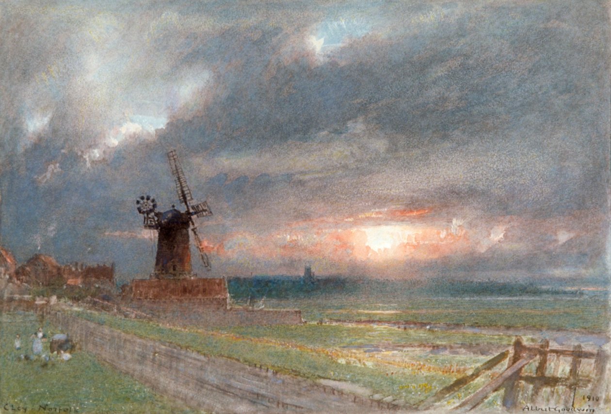 Cley, Norfolk", 约1865-1932年 作者 阿尔伯特·古德温