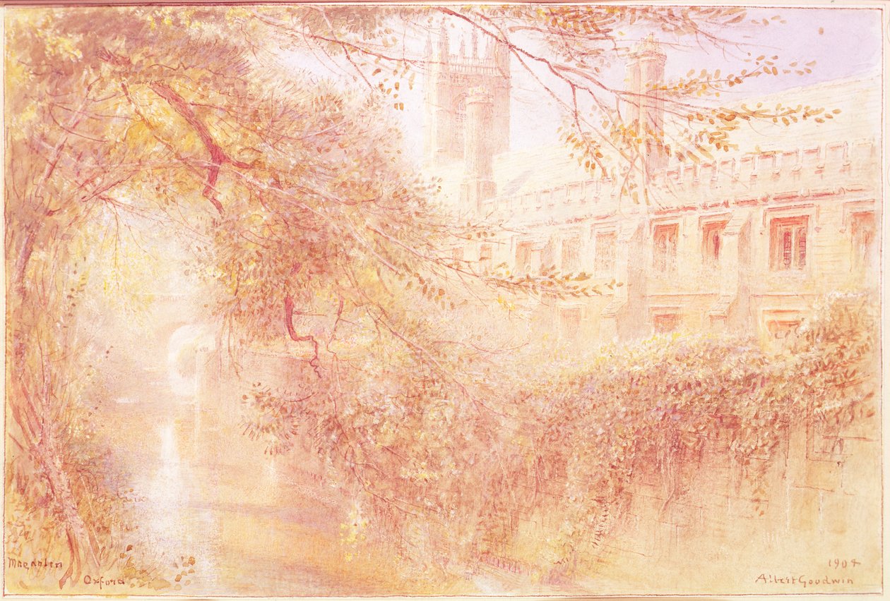 牛津大学马格达伦学院，1904年（纸上写着） 作者 阿尔伯特·古德温