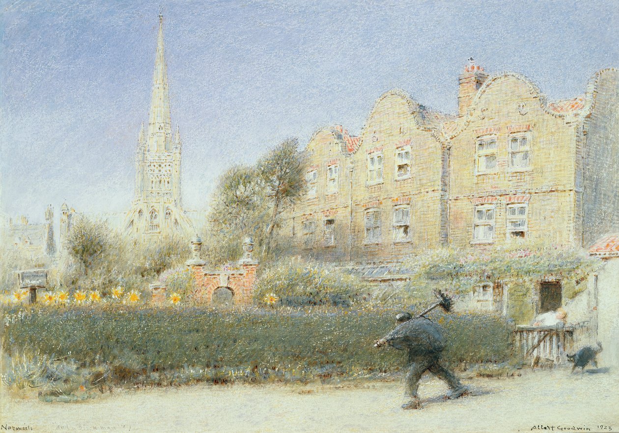 Norwich和Chimney Sweep，1923年（纸上写着） 作者 阿尔伯特·古德温