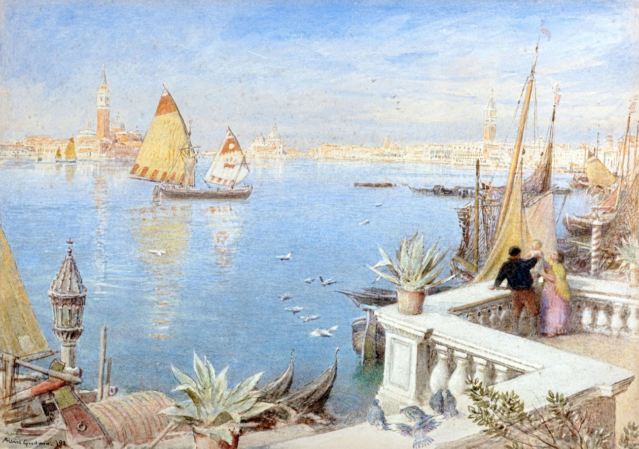 威尼斯 1892（水彩画） 作者 阿尔伯特·古德温