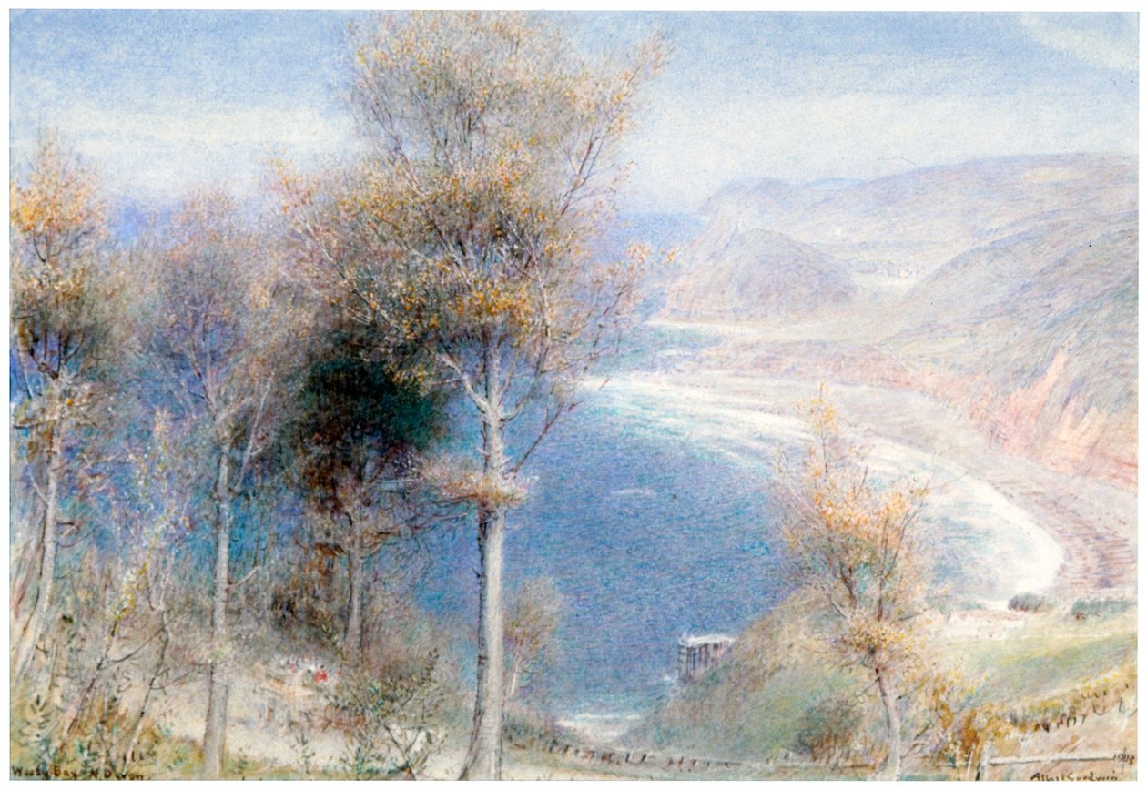 德文郡伍迪湾"，1905年。                 作者 阿尔伯特·古德温