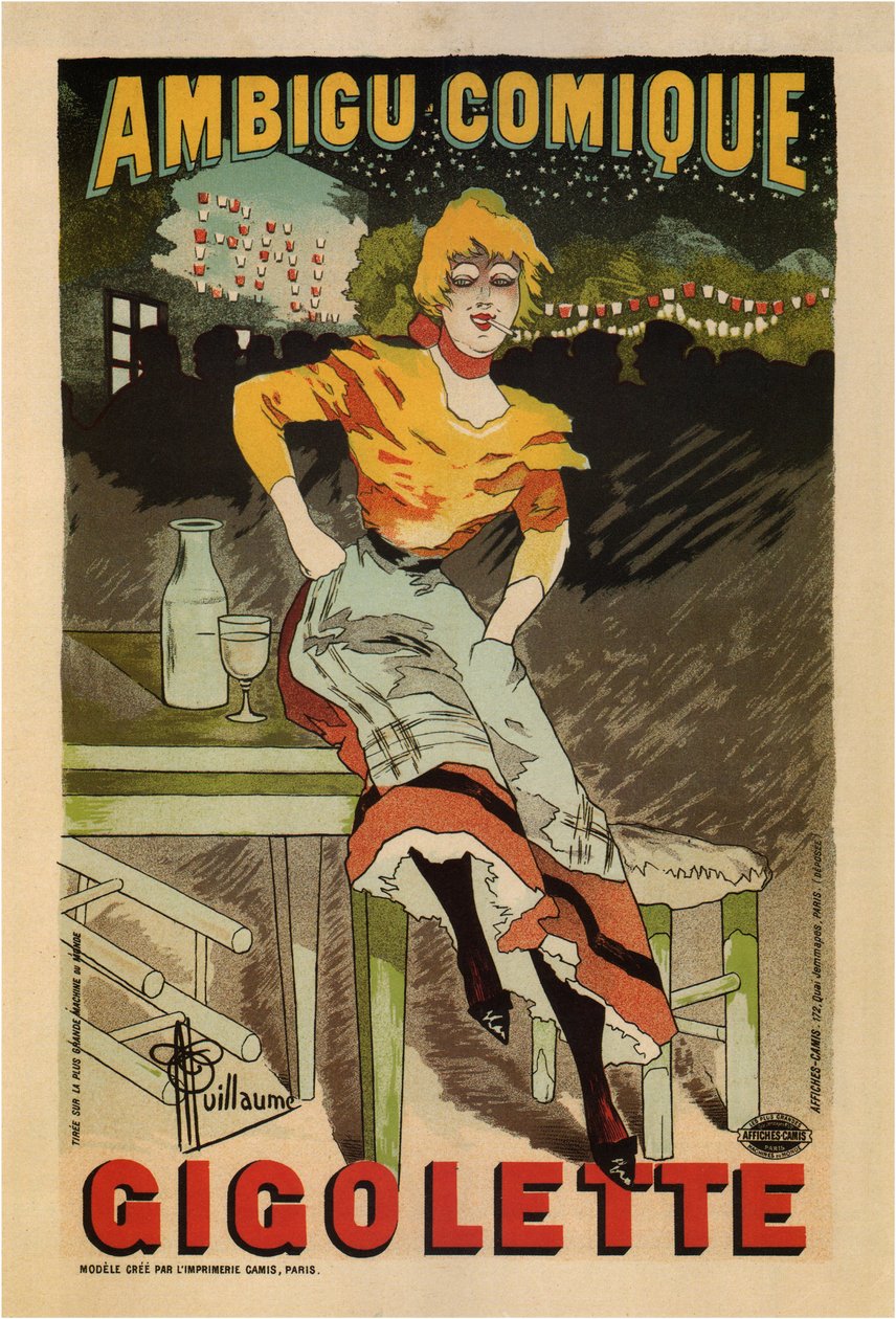 模棱两可的漫画，戈戈莱特，1896年 作者 阿尔伯特·纪尧姆