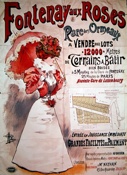 在Fontenay-aux-Roses的Parc des Ormeaux海报广告分配 作者 阿尔伯特·纪尧姆