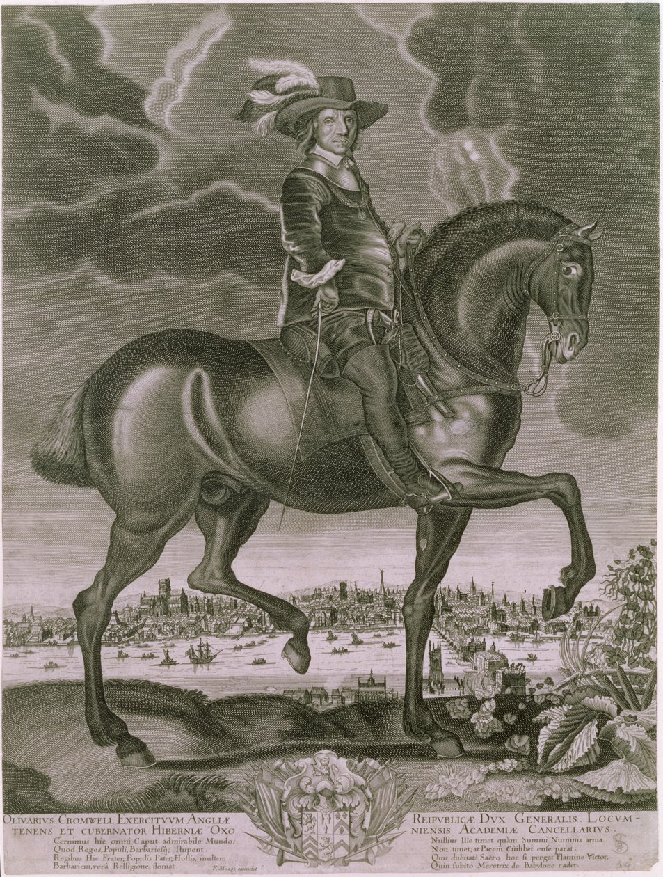 Oliver Cromwell（1599-1658）c.1655的马术肖像 作者 阿尔伯特·海尔维格