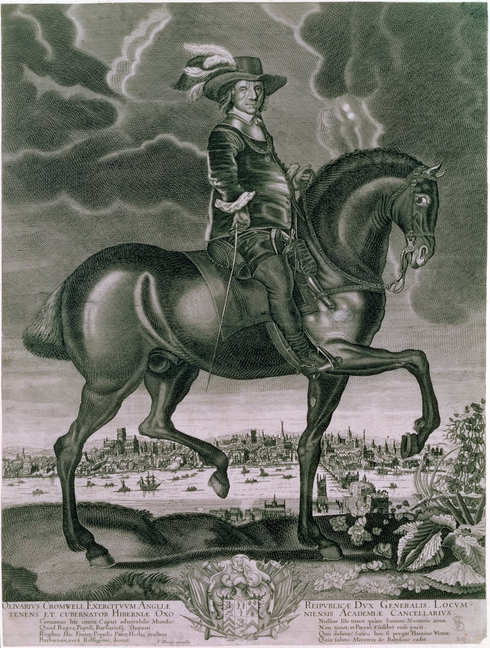 奥利弗-克伦威尔的马术画像，约1655年 作者 阿尔伯特·海尔维格