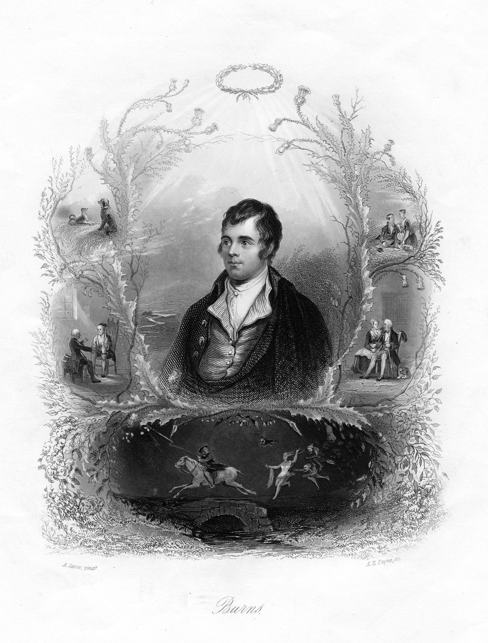 罗伯特·伯恩斯（Robert Burns），苏格兰诗人，十九世纪。 作者 阿尔伯特·亨利·佩恩