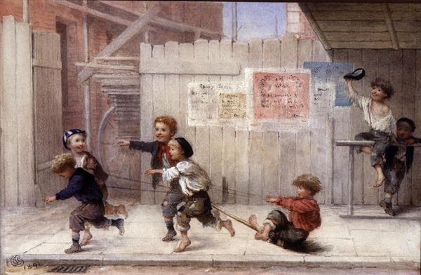 四个在手》（纸上水彩画） 作者 Albert Jnr。鲁多维奇