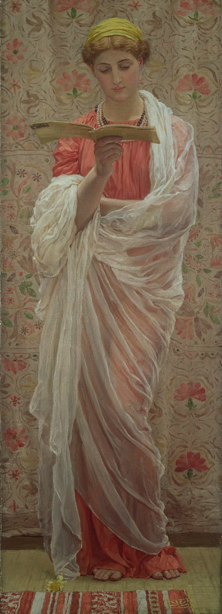 读者，c.1877（布面油画） 作者 阿尔伯特·约瑟夫·摩尔
