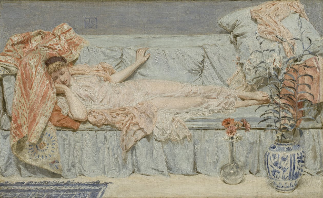 百合花，1866年 作者 阿尔伯特·约瑟夫·摩尔