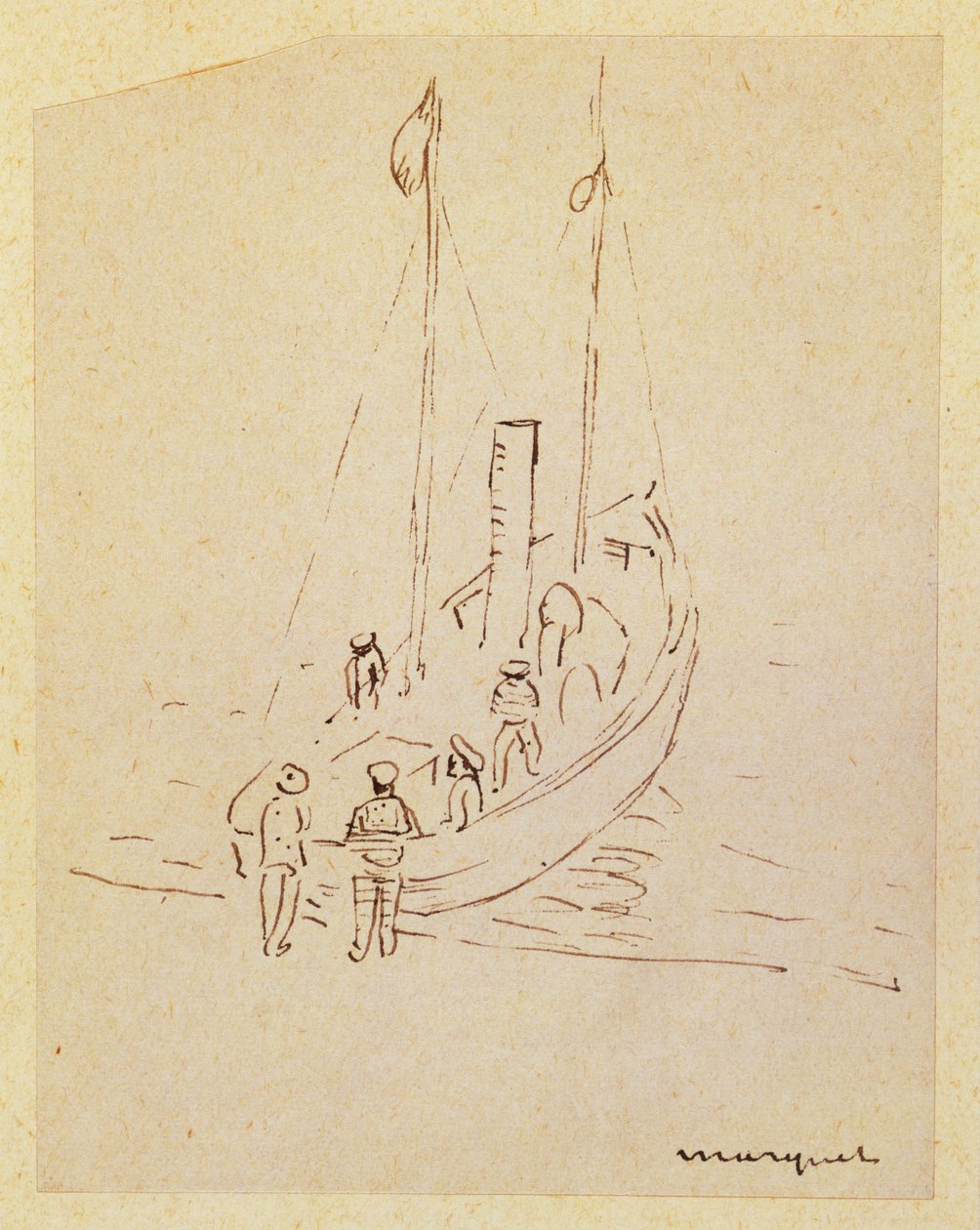 船（纸上铅笔） 作者 阿尔伯特·马尔凯