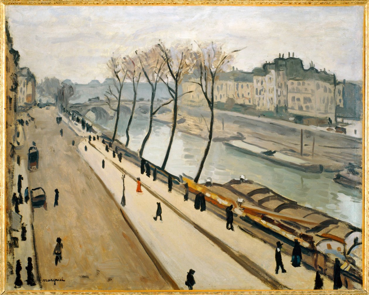La Seine vu du quai des Grands Augustins - 塞纳河...（布面油画） 作者 阿尔伯特·马尔凯