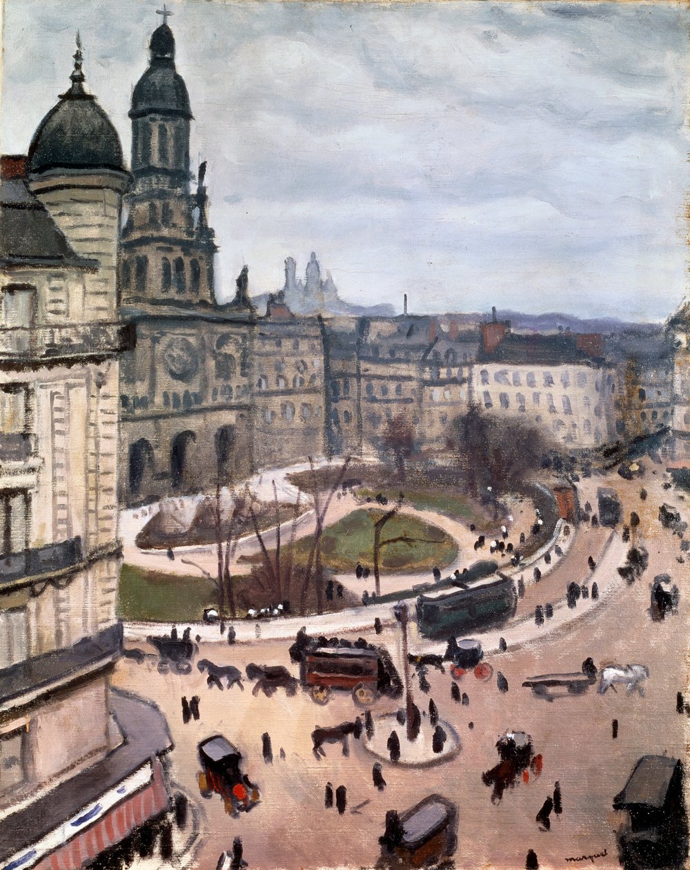 1911年在巴黎的三位一体广场（Place de laTrinité）。 作者 阿尔伯特·马尔凯