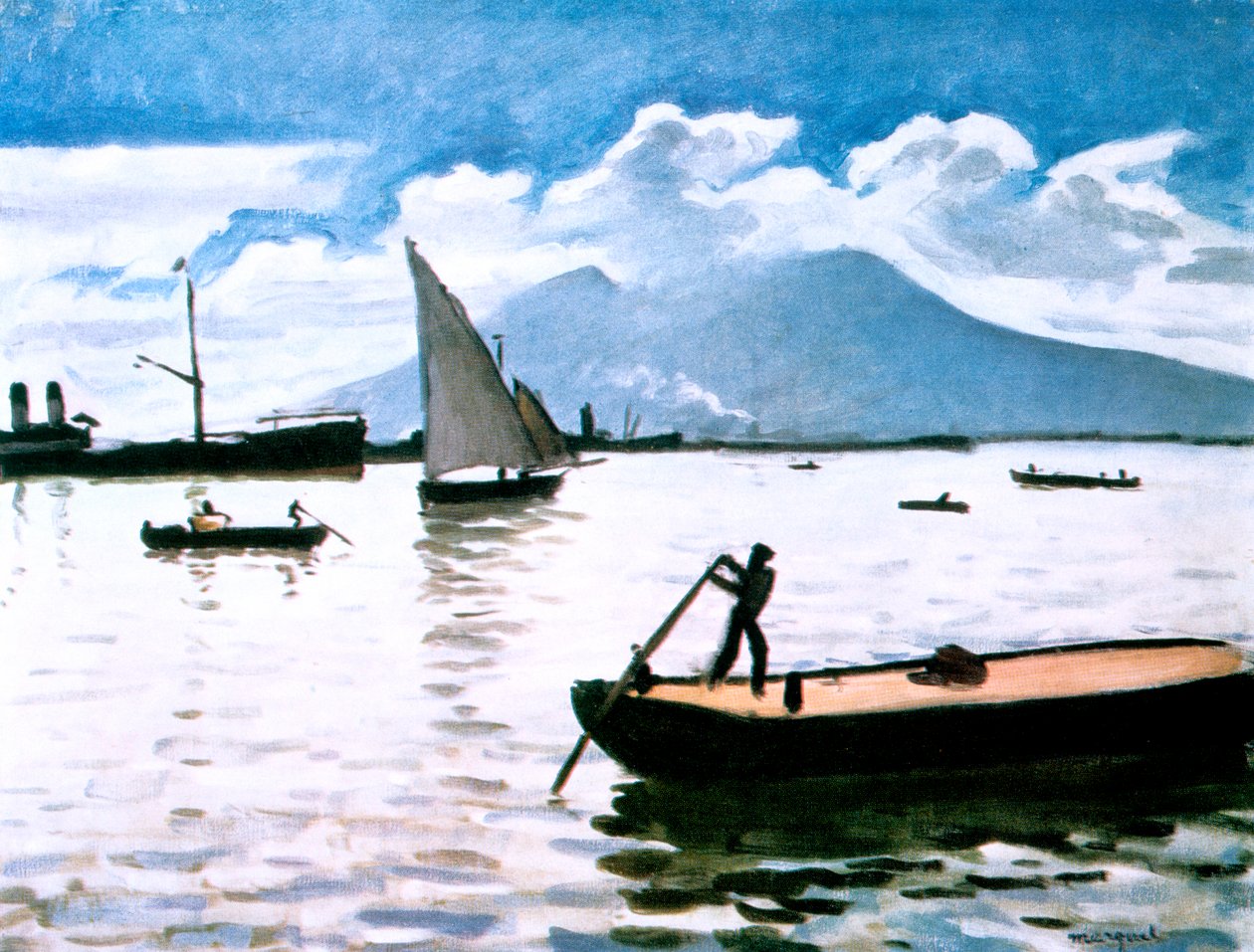 那不勒斯湾，1909年 作者 阿尔伯特·马尔凯