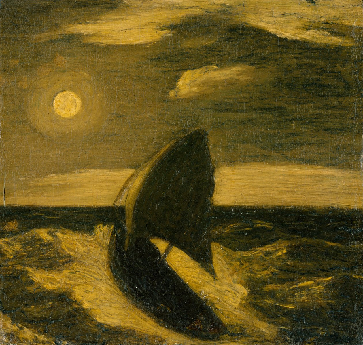 海上的辛劳，ca。 1880-85。 作者 阿尔伯特·平克汉姆·赖德