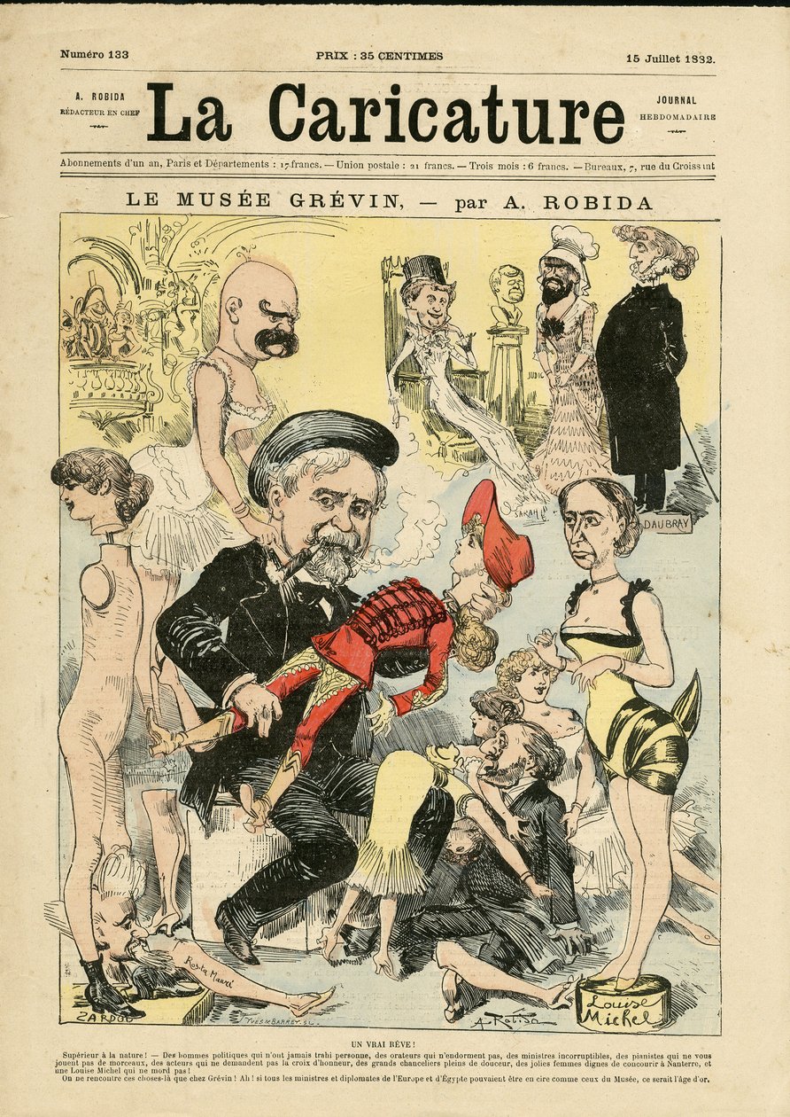 艾伯特·罗比达（Albert Robida，1848-1926 年）为《漫画》（La Caricature，1880 年）封面绘制的插图 作者 阿尔伯特·罗比达
