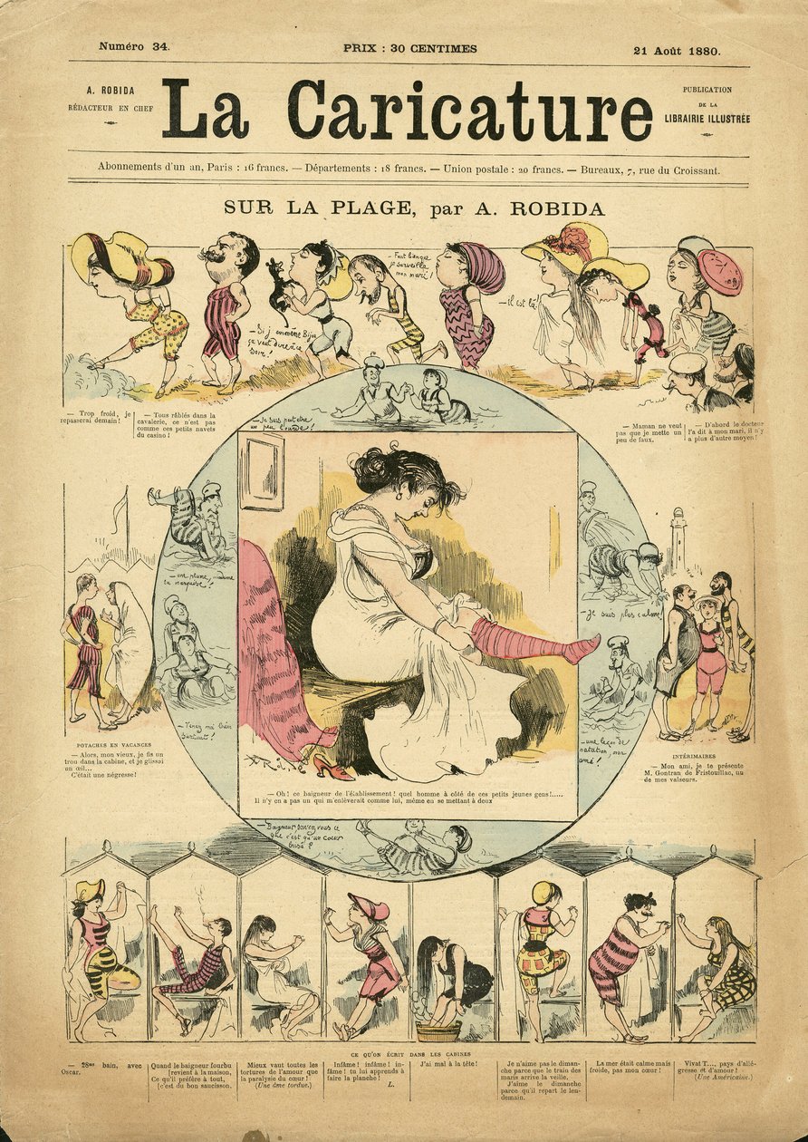 艾伯特·罗比达（Albert Robida，1848-1926 年）为《漫画》（La Caricature，1880 年）封面绘制的插图 作者 阿尔伯特·罗比达