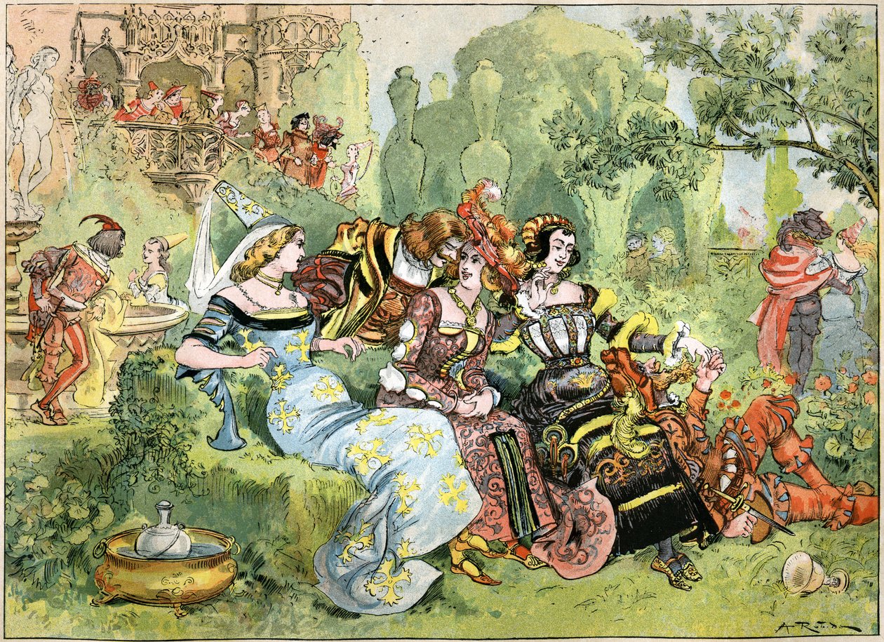 罗伯达（Robida）为弗朗索瓦·拉贝莱（Francois Rabelais）的全部作品所作插图的插图《巨大的场景》，由自由作家Illustree出版，1885年 作者 阿尔伯特·罗比达