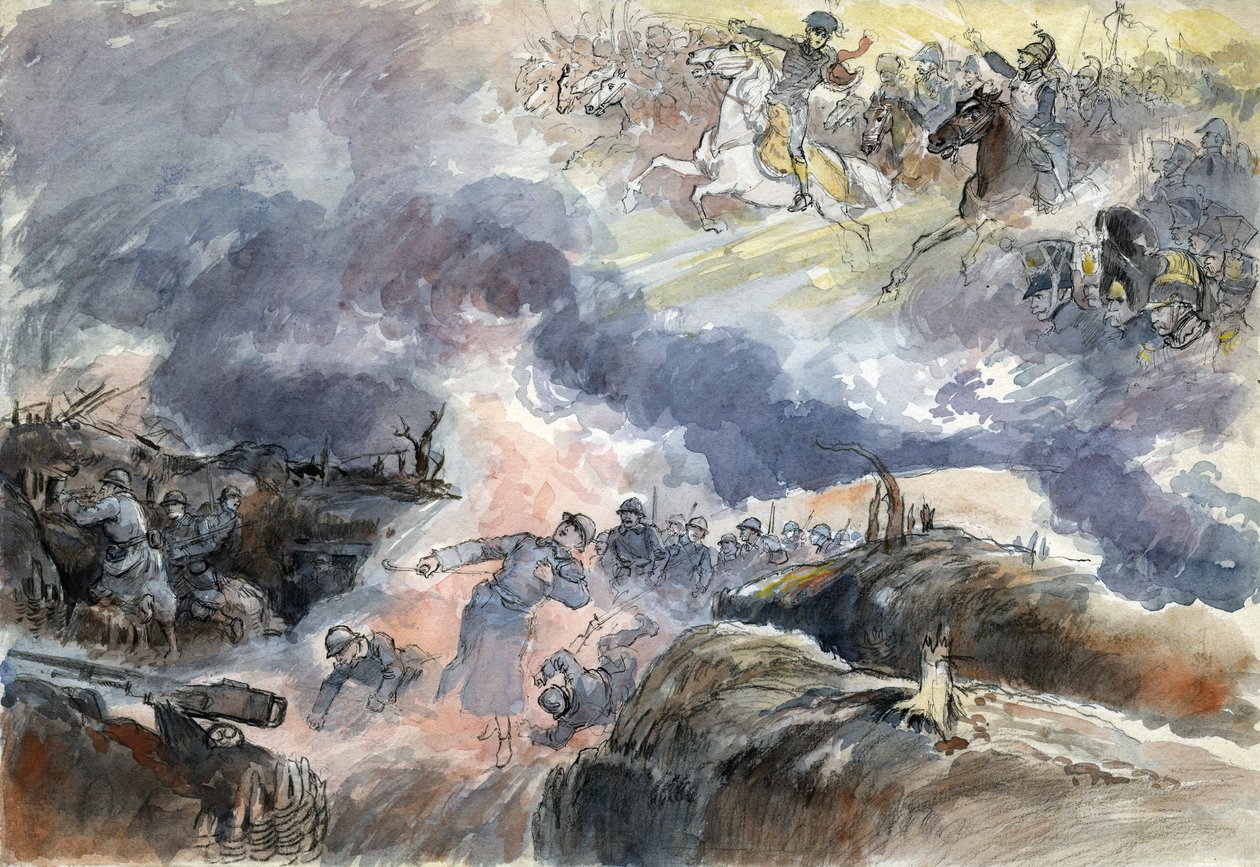 两个穆拉特1914-1918（石版画） 作者 阿尔伯特·罗比达