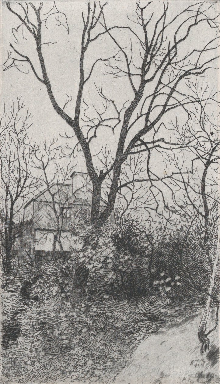Autumn Höst，来自瑞典美术印刷协会Föreningen för Gr...的作品集，1889。 作者 阿尔伯特·西奥多·盖勒施泰特