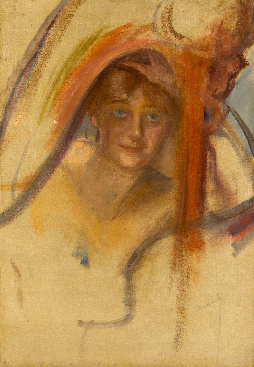 Harp女性研究，c.1902 作者 阿尔伯特·德·贝勒罗什