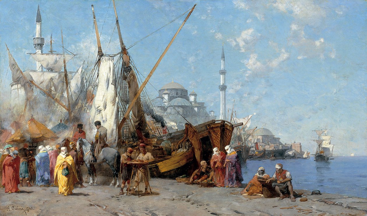 伊斯坦布尔市场 作者 阿尔贝托·帕西尼（Alberto Pasini）