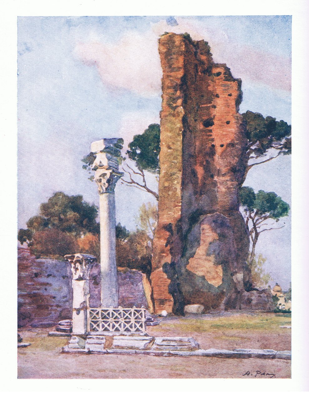 Palentine的Flavian大教堂，由A＆C Black Ltd于1925年出版的罗马出版 作者 阿尔贝托·比萨