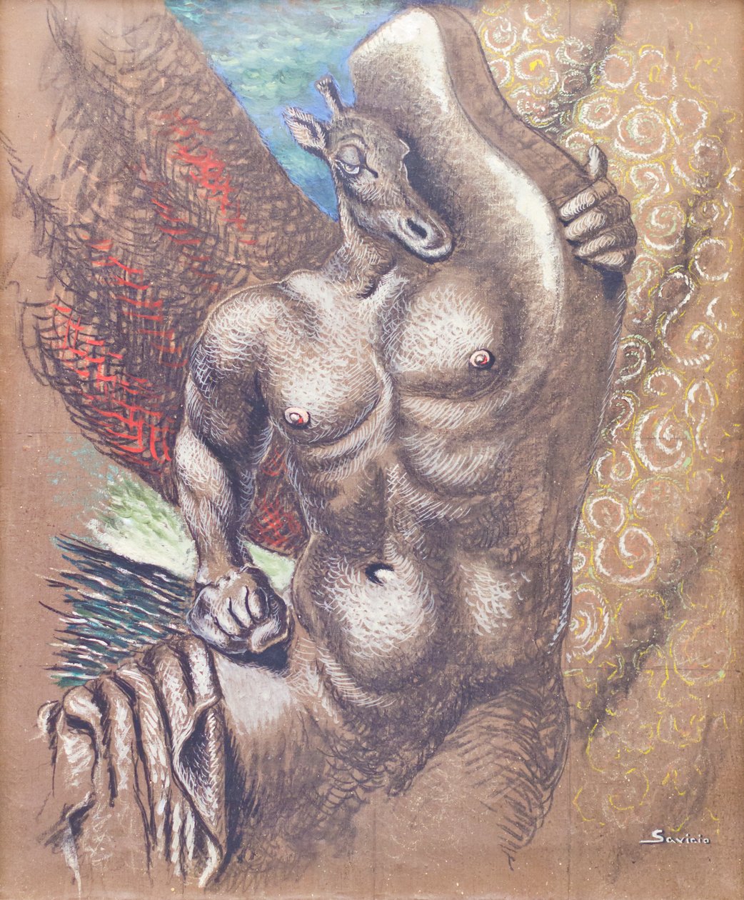 克里特岛 作者 阿尔贝托 (1891-1952) 萨维诺