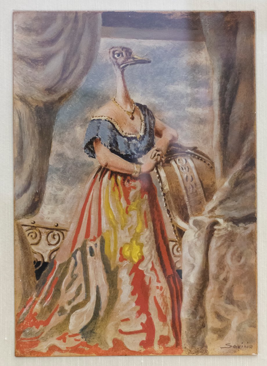 《The Paper》，c.1930-31（纸板蛋彩画） 作者 阿尔贝托 (1891-1952) 萨维诺