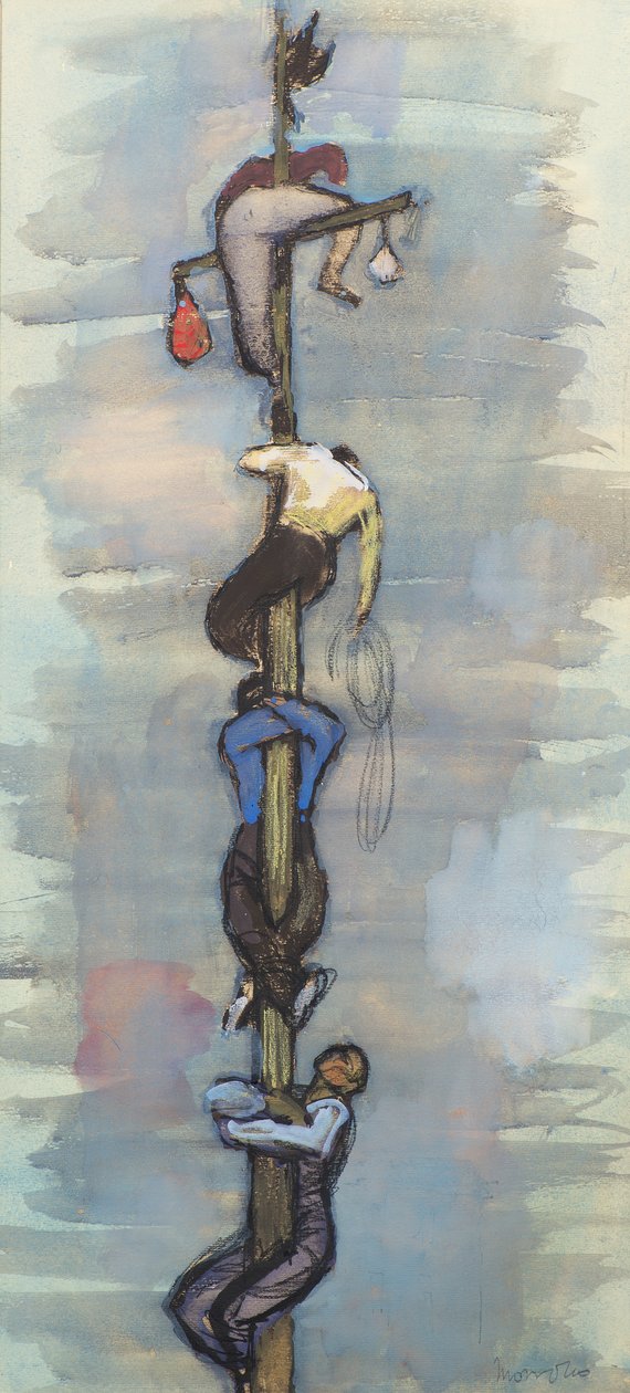 La Cuccagna（水粉画） 作者 阿尔贝托·莫罗科（Alberto Morrocco）