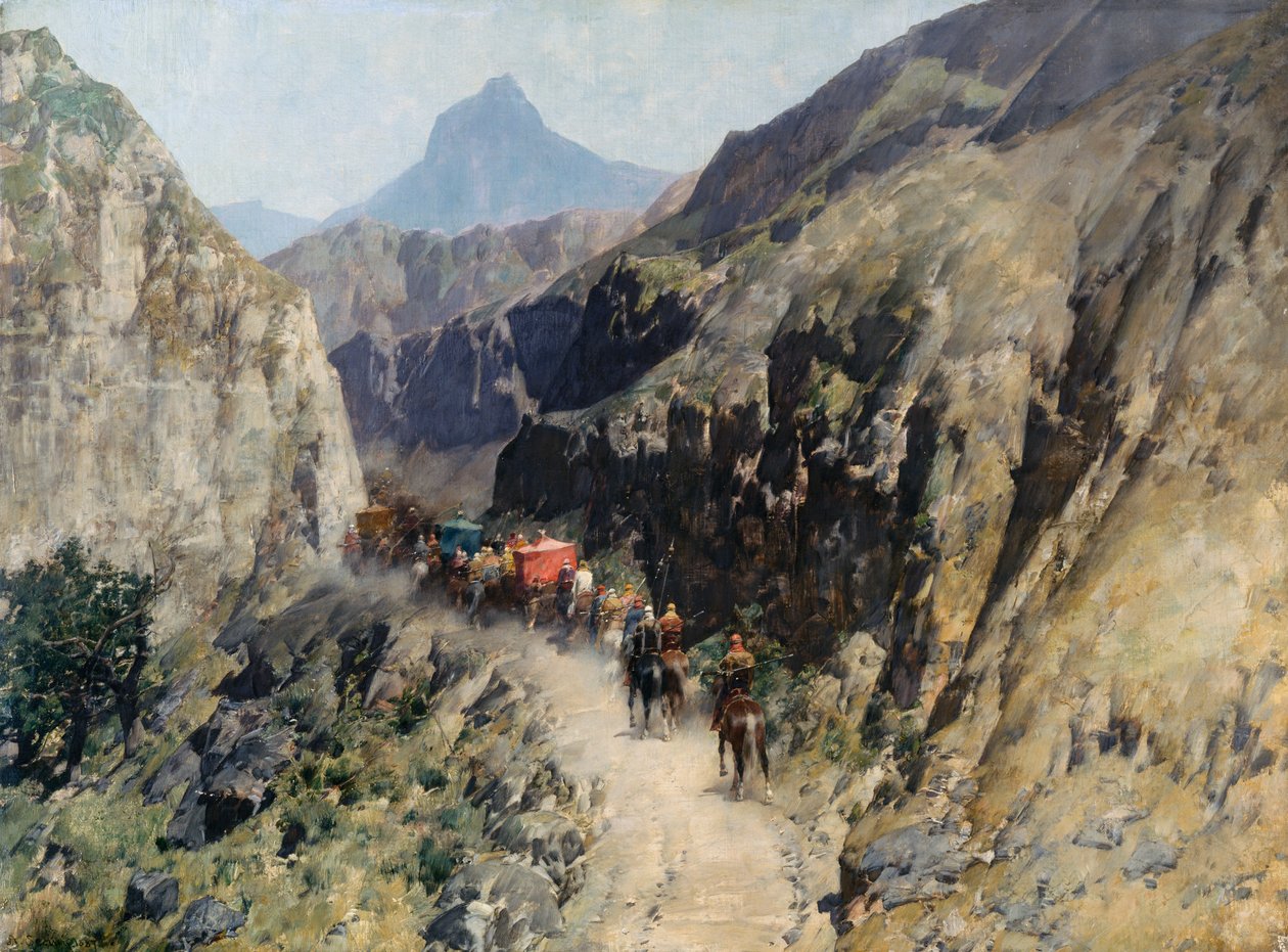 波斯的大篷车 作者 阿尔贝托·帕西尼（Alberto Pasini）