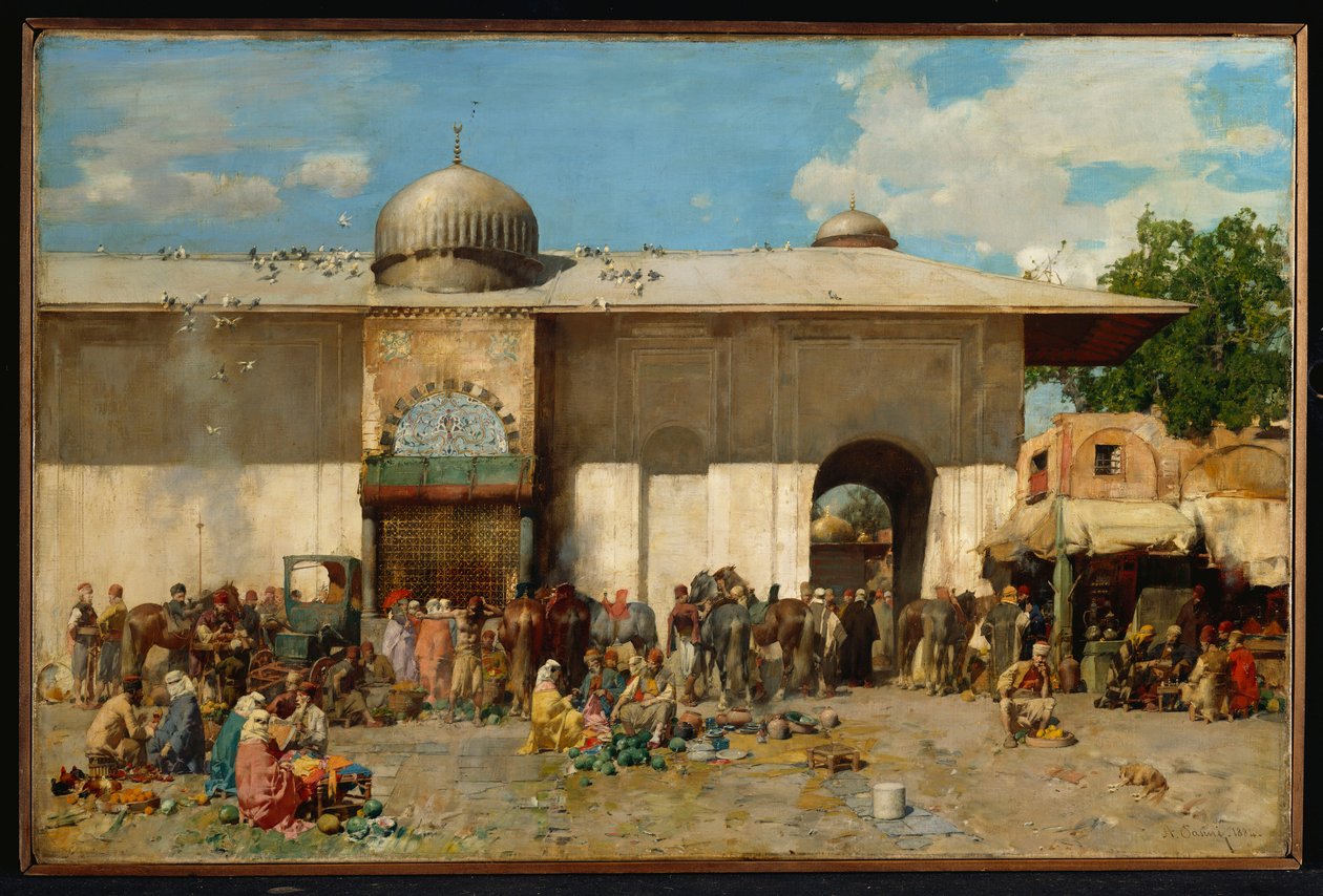 东方市场，1884年 作者 阿尔贝托·帕西尼（Alberto Pasini）
