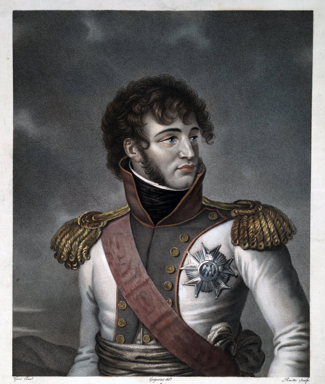 约阿希姆-缪拉肖像 - Gregorius, Albert (1774-1853) - 约 1806 - 蚀刻版画，水彩画 - 48,5x38 - 私人收藏 作者 艾伯特斯·格里高里乌斯（Albertus Gregorius）