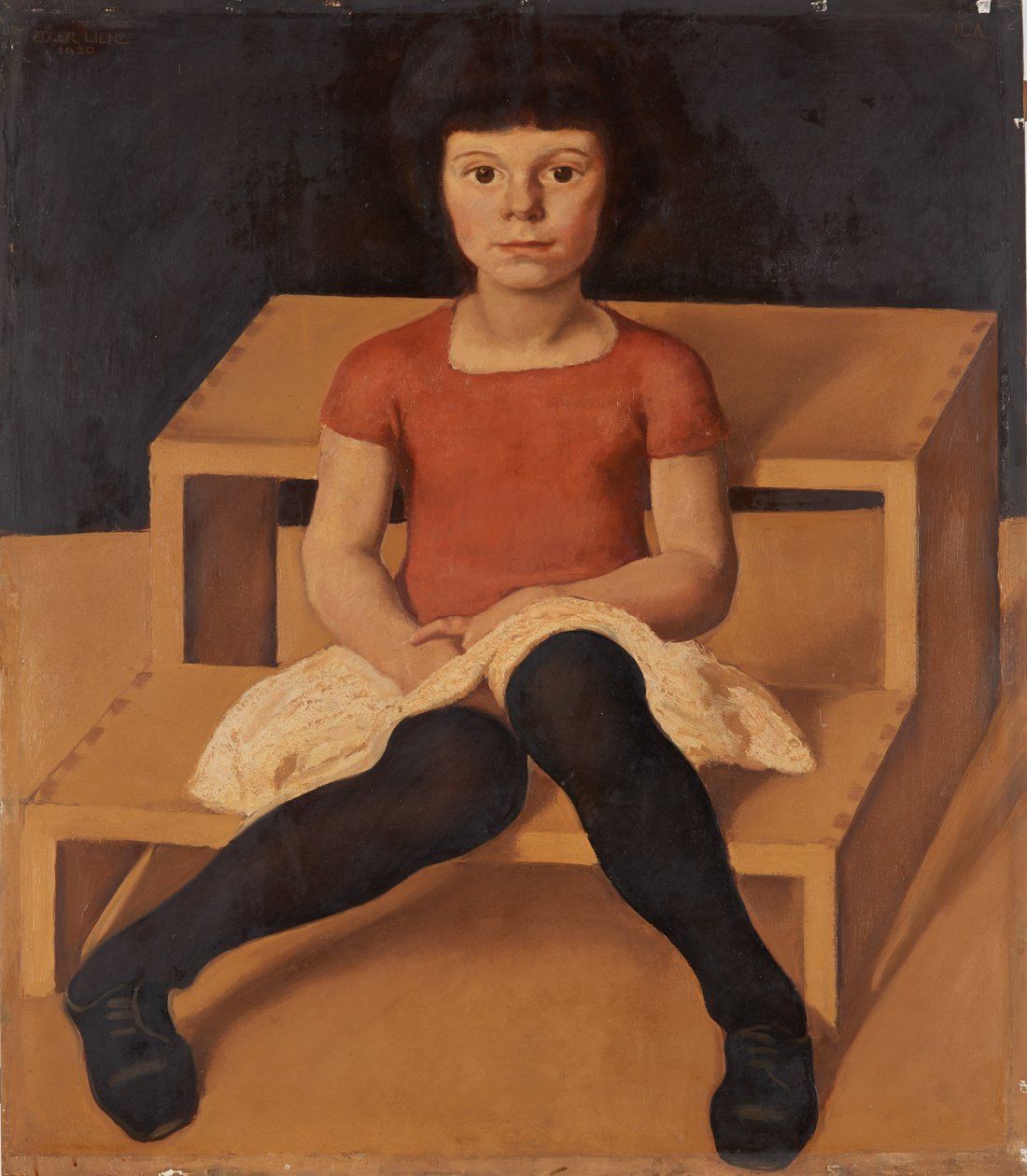 艾拉，艺术家的小女儿，1920年。 作者 阿尔宾·艾格·林茨