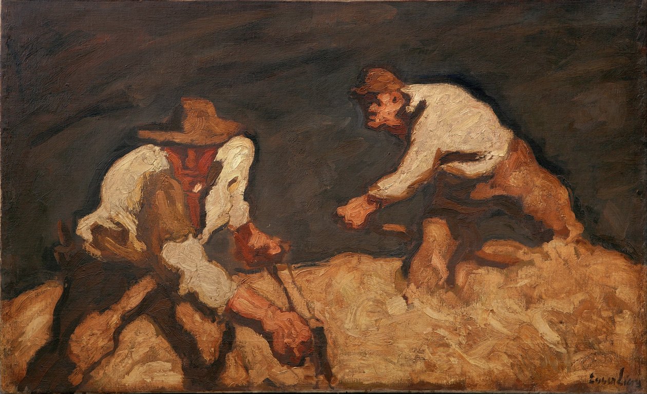 一场暴风雨中的收割者，1912年 作者 阿尔宾·艾格·林茨