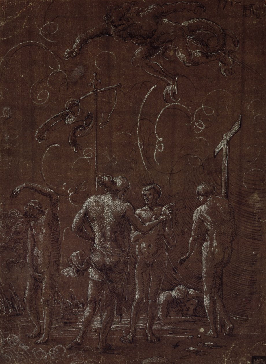 基督在凌波，16世纪 作者 阿尔布雷希特·阿尔特多夫（Albrecht Altdorfer）
