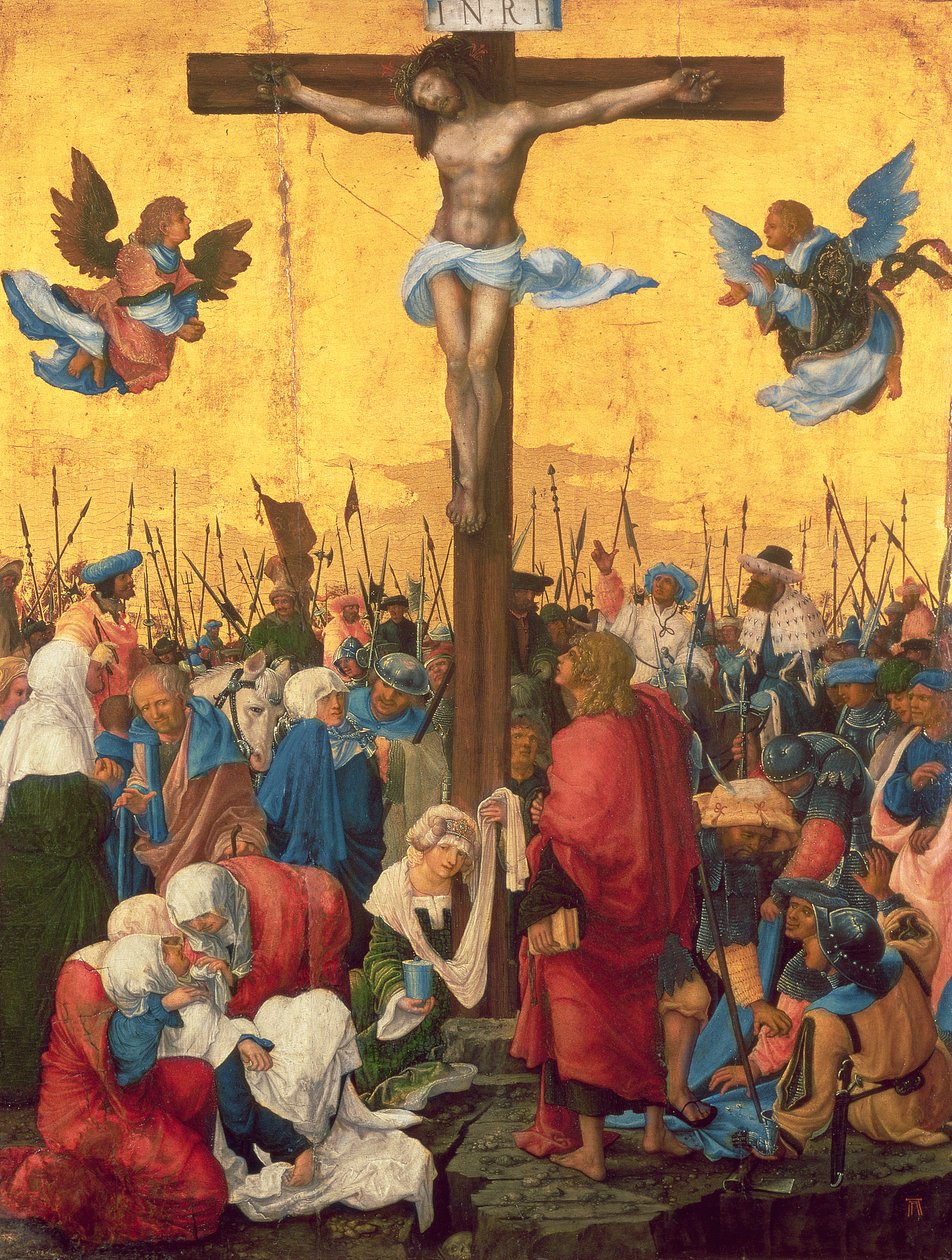 十字架，c.1518（石灰木板上油） 作者 阿尔布雷希特·阿尔特多夫（Albrecht Altdorfer）