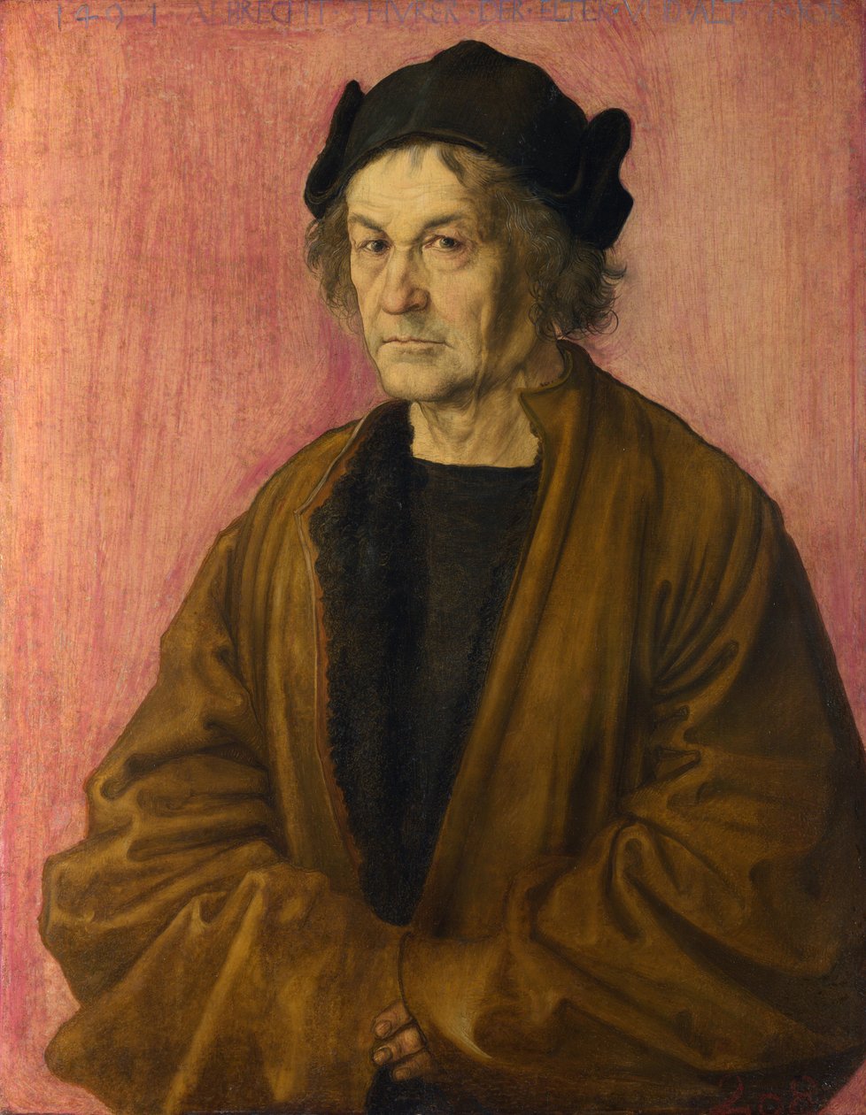 Albrecht Durer的父亲，1497（小组） 作者 阿尔布雷希特丢勒
