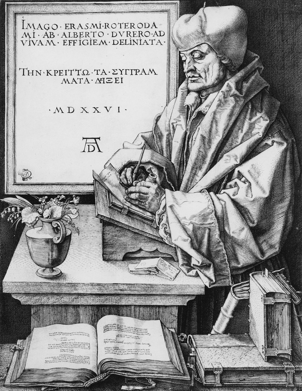 鹿特丹的Desiderius Erasmus（1466-1536），1526年 作者 阿尔布雷希特丢勒
