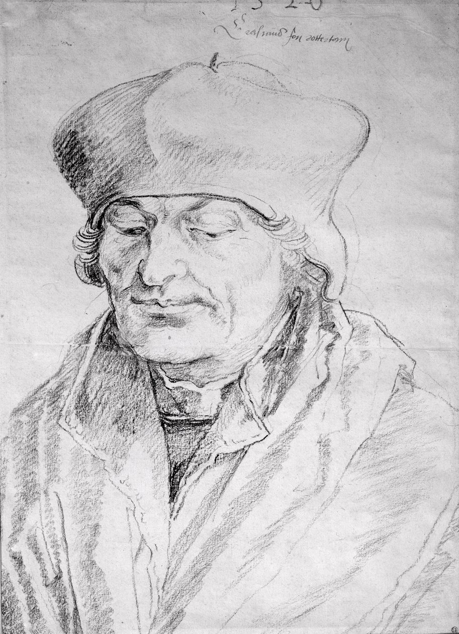Desiderius Erasmus（1469-1536）1520（纸上的木炭）的肖像 作者 阿尔布雷希特丢勒