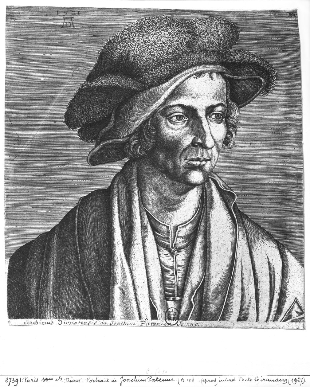 Joachim Patinir的肖像，1521年 作者 阿尔布雷希特丢勒