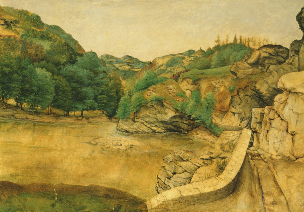 阿尔卑斯山的道路，1495年（纸上的水粉和纸） 作者 阿尔布雷希特丢勒