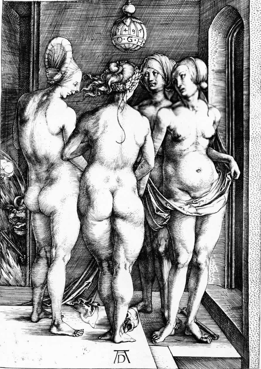 四个女巫，1497 作者 阿尔布雷希特丢勒