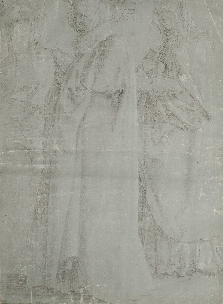 圣母与两位女圣徒，1521年 作者 阿尔布雷希特丢勒