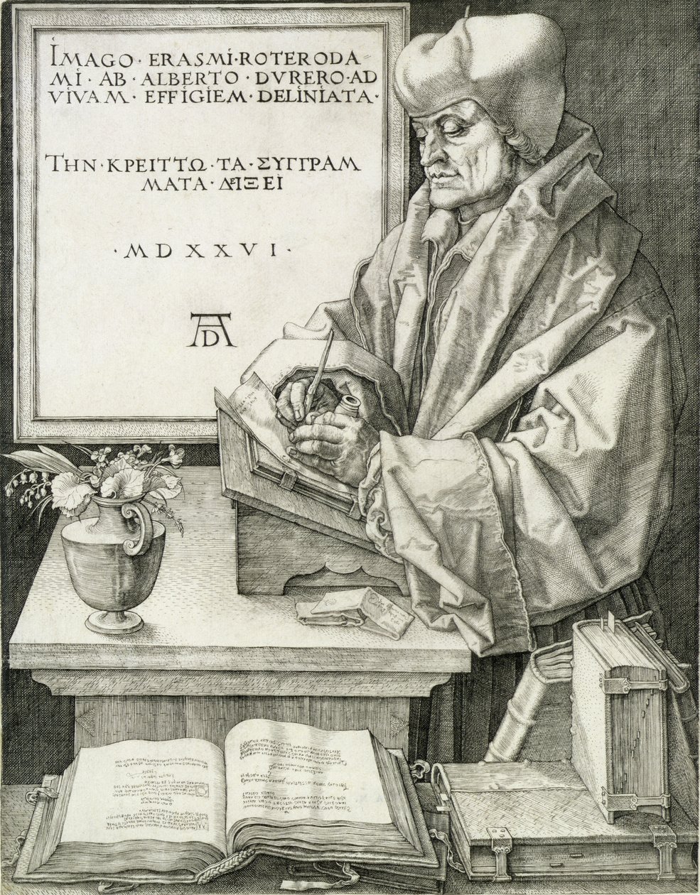 鹿特丹的Desiderius Erasmus（1466-1536），1526年 作者 阿尔布雷希特丢勒