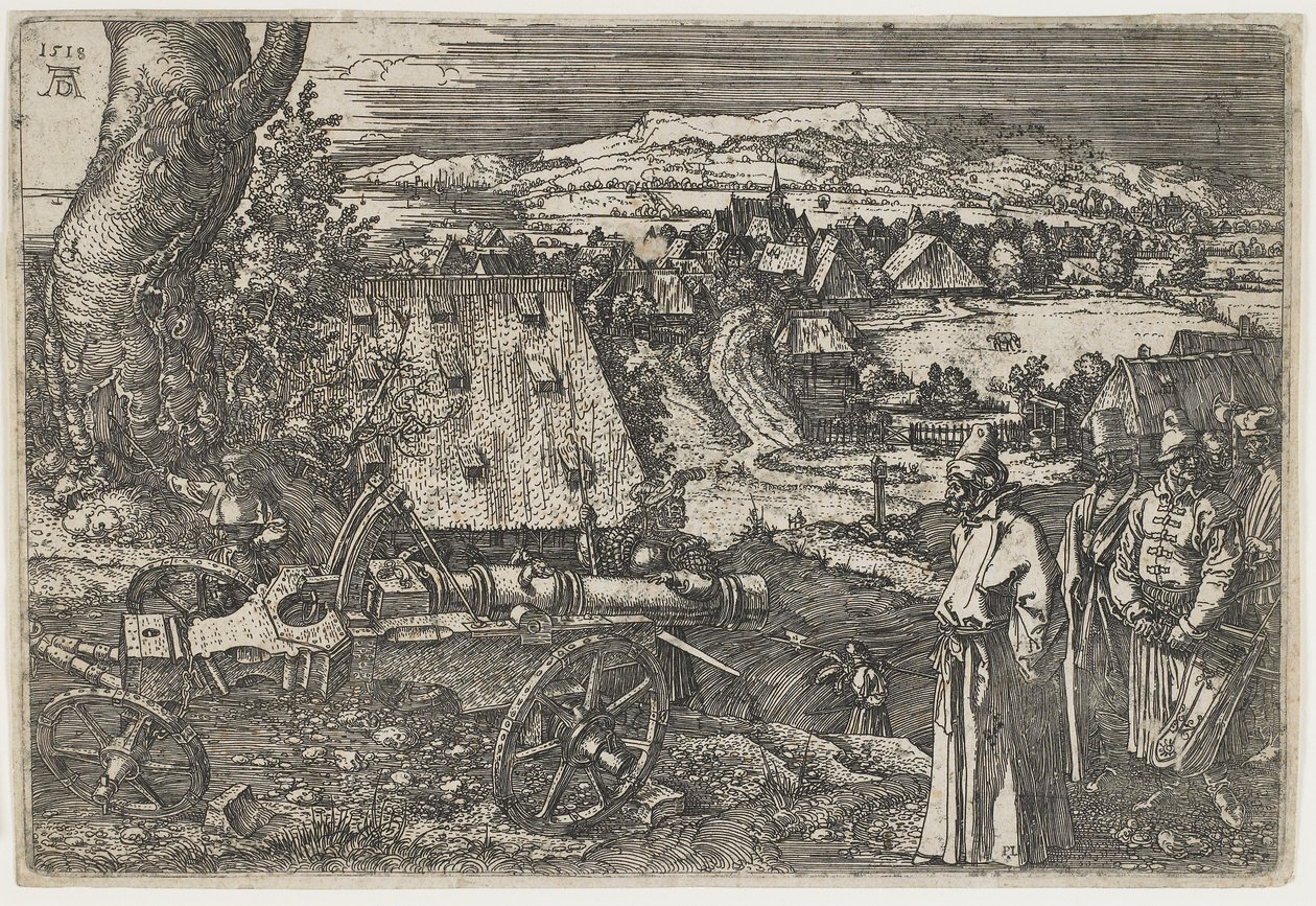 加农炮，1518年 作者 阿尔布雷希特丢勒